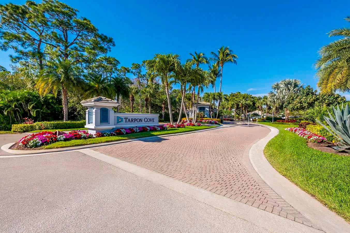 Tarpon Cove entrance monument