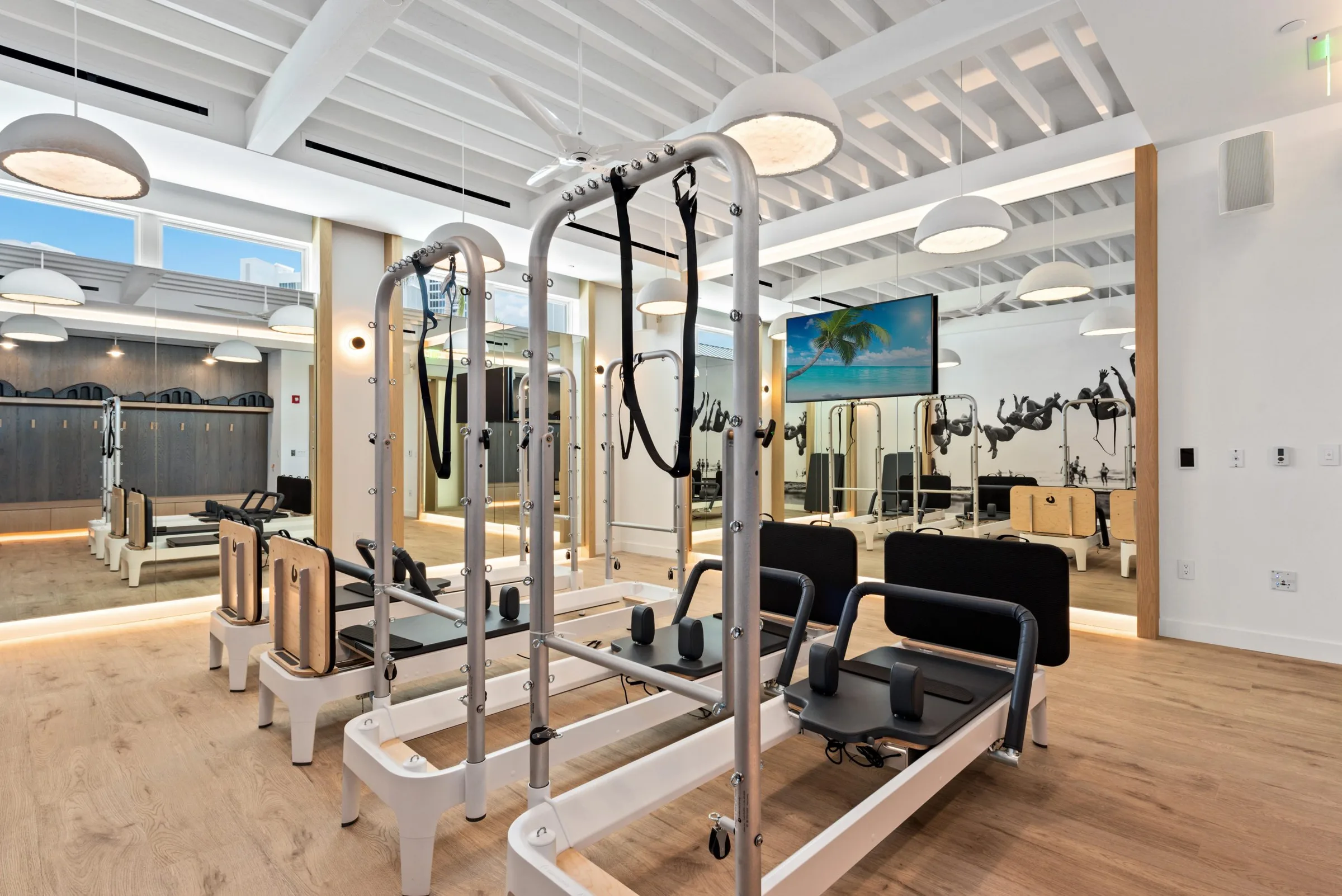 Pilates studio in the wellness center at The Club at Kalea Bay